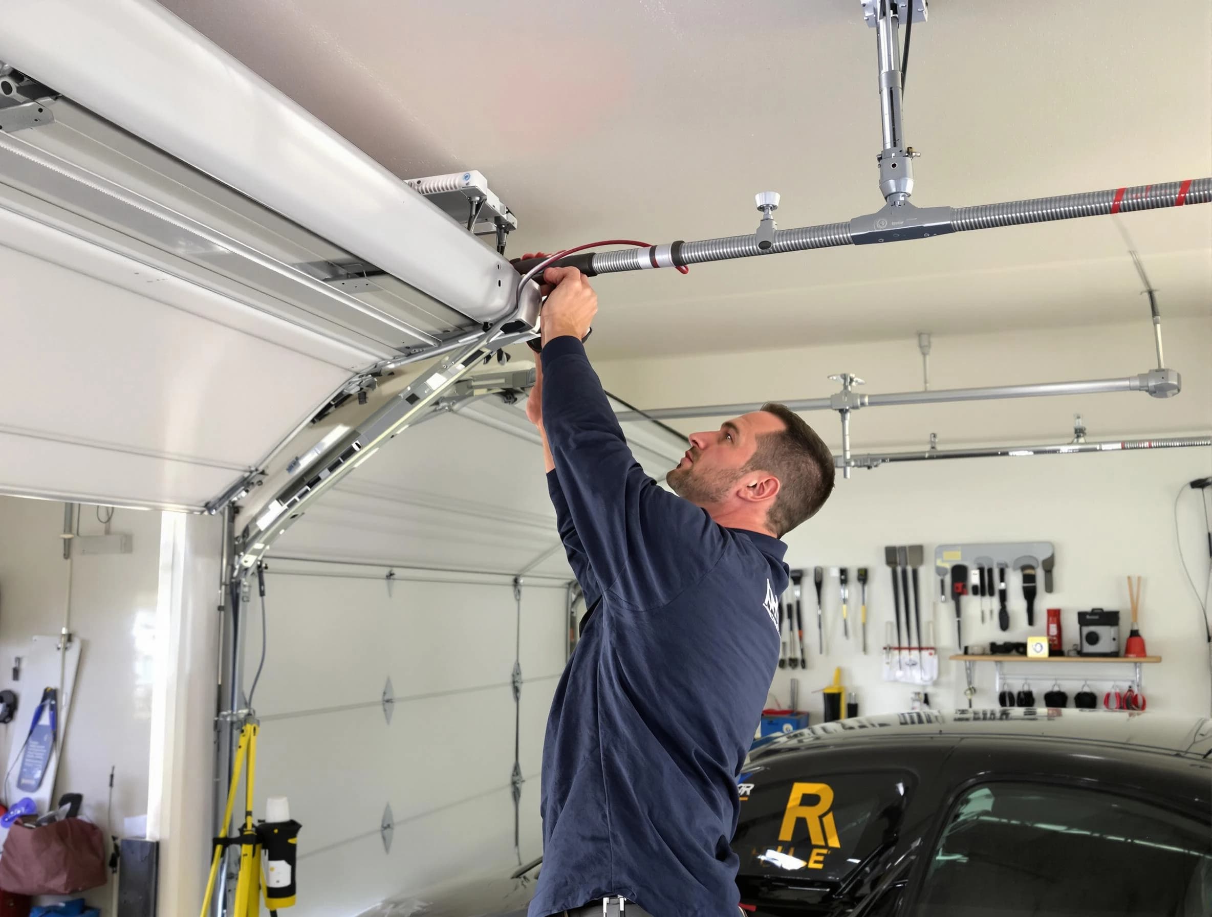 Scottdale Garage Door Repair technician performing garage door cable repair in Scottdale