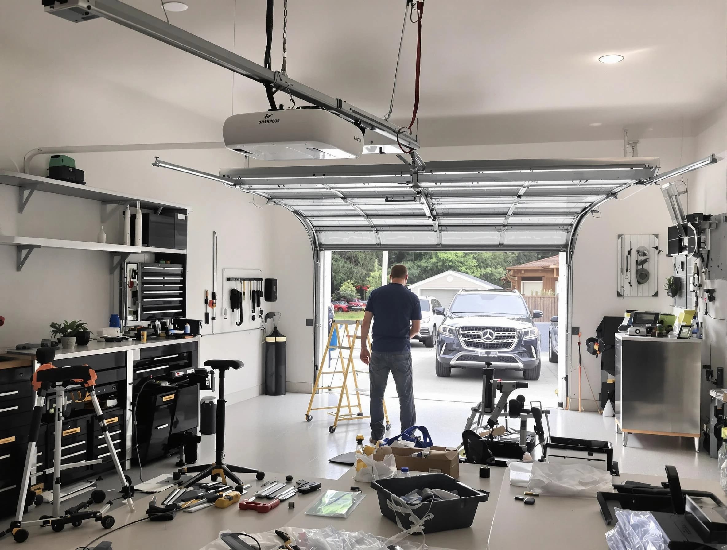 Garage door opener installation by Scottdale Garage Door Repair in Scottdale