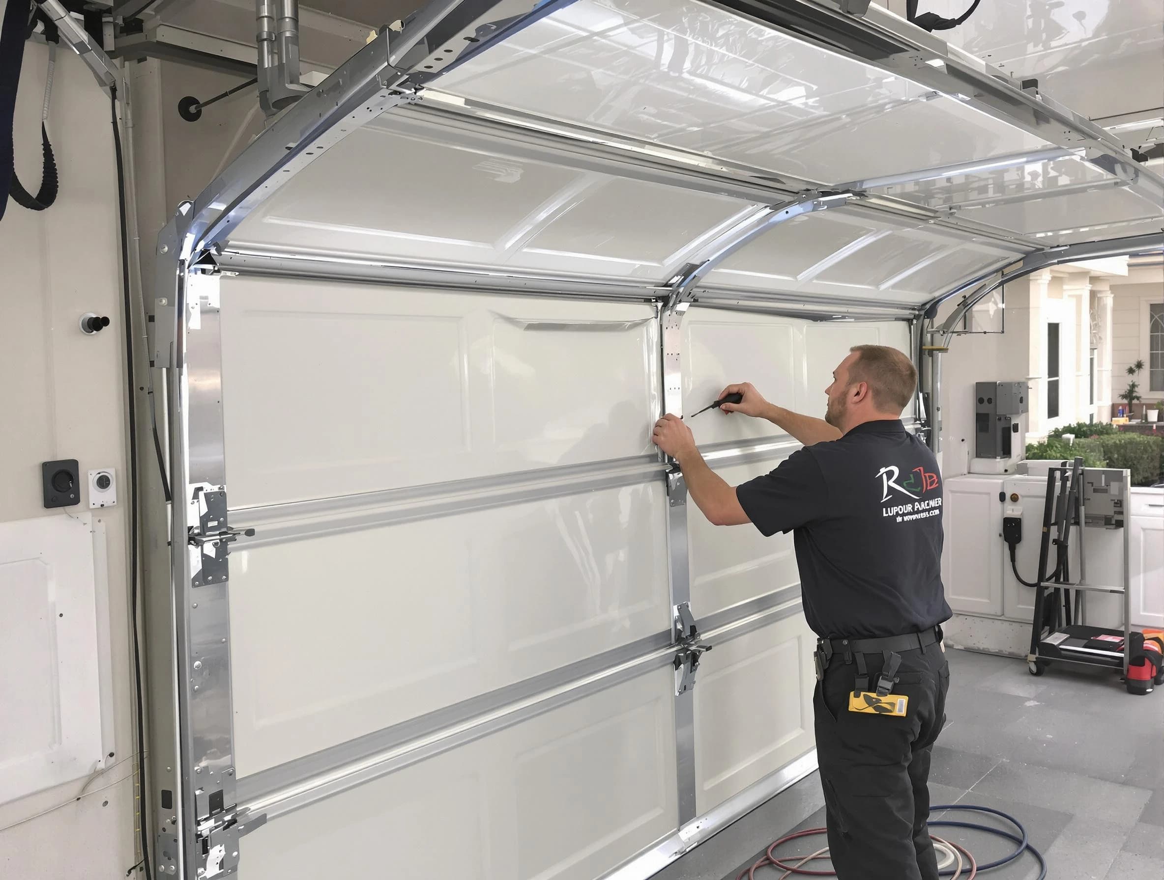 Scottdale Garage Door Repair professional performing panel repair in Scottdale
