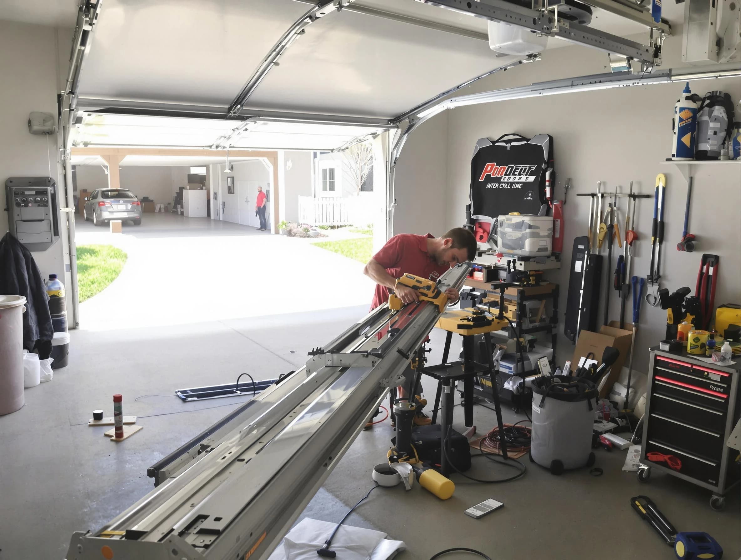 Scottdale Garage Door Repair expert performing track repair in Scottdale